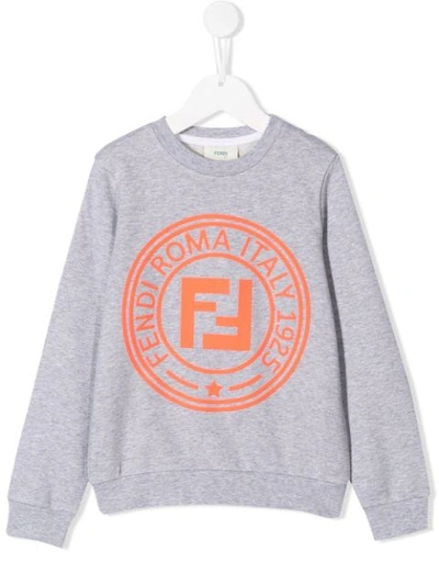 Fendi Kids' Printed Sweatshirt In Grey