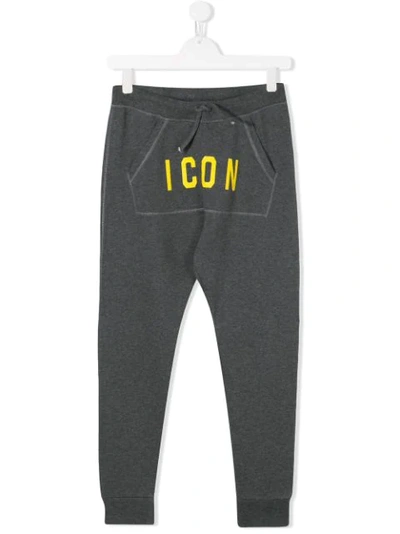 Dsquared2 Kids' Logo Track Pants In Grey