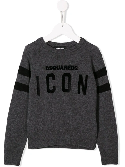 Dsquared2 Teen Icon Jumper In Grey