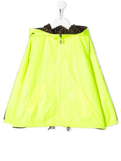 Fendi Kids' Reversible Jacket In Yellow