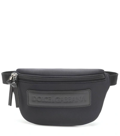 Dolce & Gabbana Kids' Logo Patch Belt Bag In Black