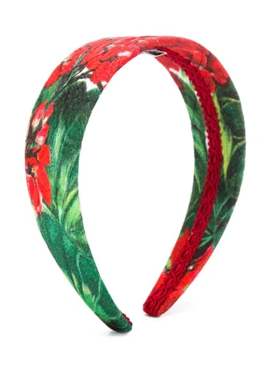 Dolce & Gabbana Kids' Printed Headband In Red
