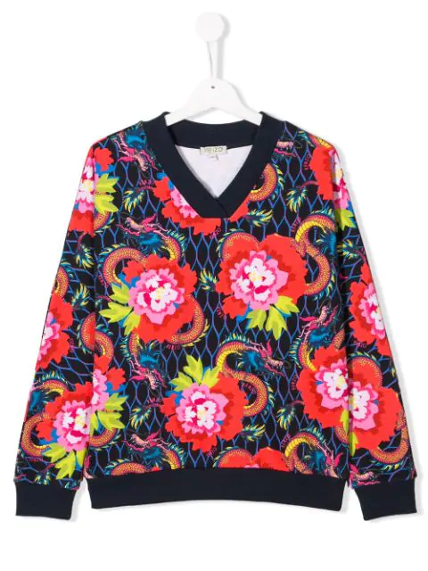 flower print sweatshirt