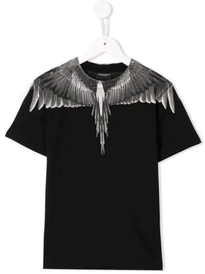 Marcelo Burlon County Of Milan Kids' Printed T-shirt In Black