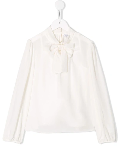 Dolce & Gabbana Kids' Pussy Bow Blouse In White