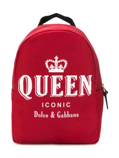 Dolce & Gabbana Kids' Printed Shell Backpack In Red