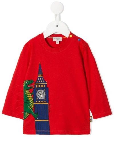 Paul Smith Junior Babies' Printed Big Ben Sweatshirt In Red