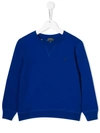 Ralph Lauren Kids' Logo Embroidered Sweatshirt In Blue