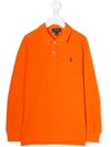 Ralph Lauren Kids' Logo Embroidered Polo Shirt In Orange