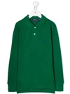 Polo Ralph Lauren Kids' Logo Embroidered Polo Shirt In Green