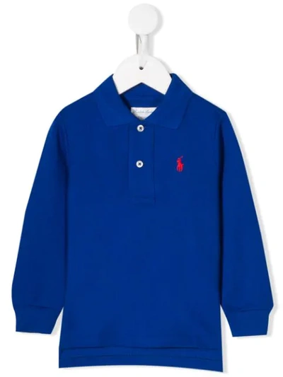 Ralph Lauren Babies' Polo Pony Polo Shirt In Blue