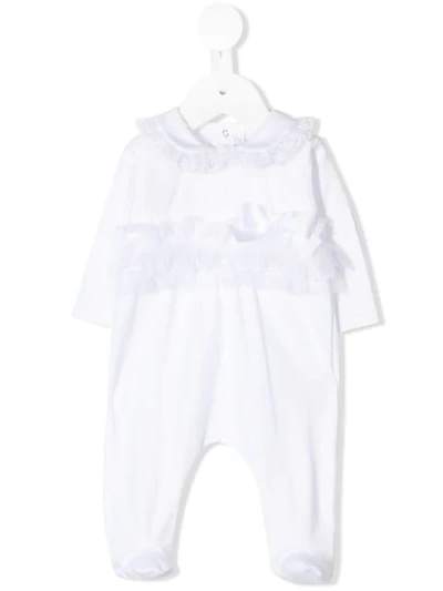 Aletta Babies' Peter Pan Collar Pajamas In White