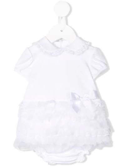 Aletta Babies' Peter Pan Collar Dress In White