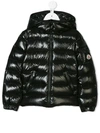 Moncler Kids' Hooded Padded Jacket In Black