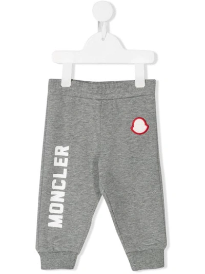 Moncler Babies' Logo Track Trousers In Grey