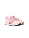 Fendi Kids' Logo Strap Sneakers In Pink