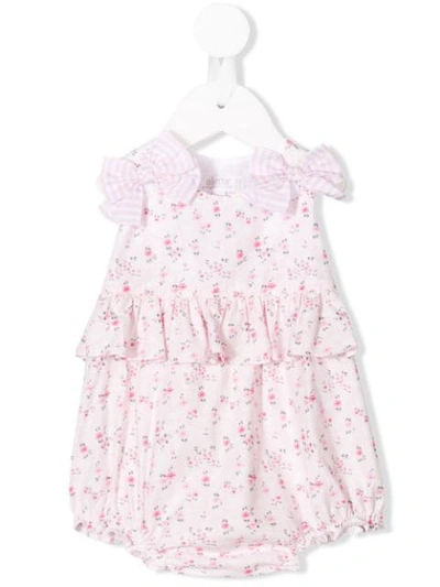 Aletta Babies' Floral Print Bodysuit In Pink