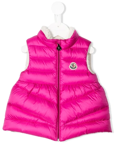 Moncler Babies' Padded Gilet Jacket In Pink