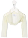 Aletta Babies' Sheer Bolero Jacket In Yellow