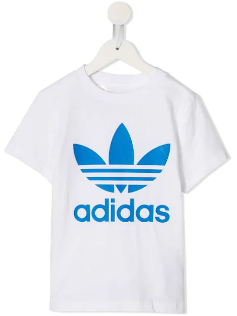 Adidas Originals Kids Logo Print T Shirt In White Modesens