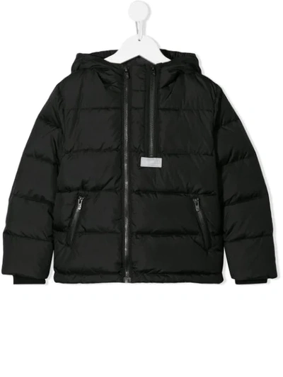 Kenzo Kids' Quilted Shell Jacket In Black
