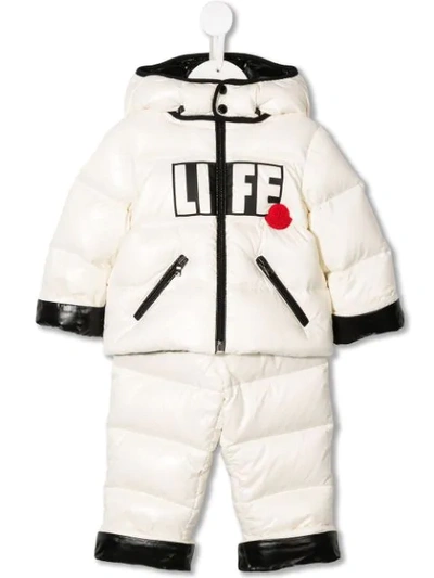 Moncler Babies' Life Ski Suit In White