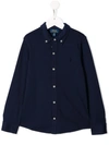 Ralph Lauren Kids' Logo Embroidered Shirt In French Navy