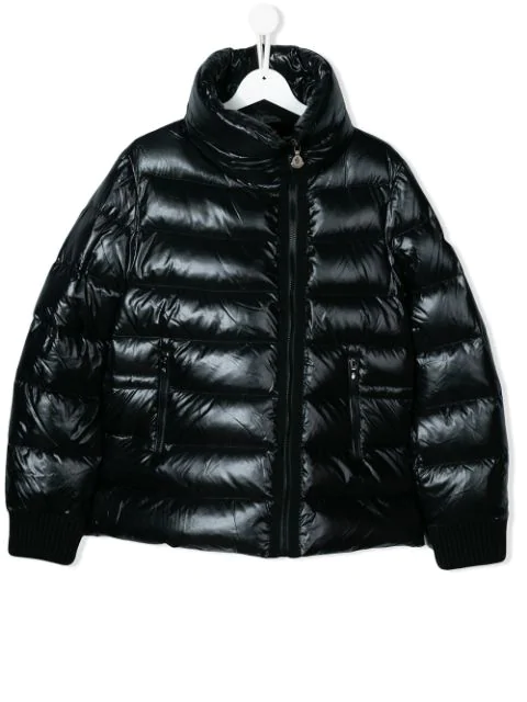 Moncler Kids' Full Zip Puffer Jacket In Black | ModeSens