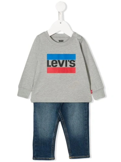 Levi's Babies' Two-piece Set In Grey