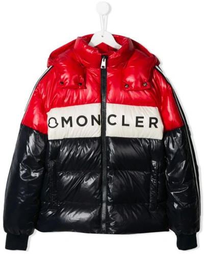 Moncler Kids' Logo Puffer Jacket In Red