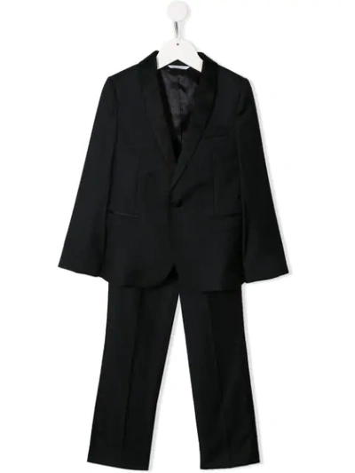 Dolce & Gabbana Kids' Wool Blend Tuxedo In Blue