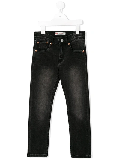 Levi's Kids' Faded Skinny Jeans In Black