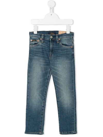 Ralph Lauren Kids' Slim-cut Leg Jeans In 蓝色