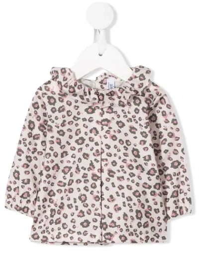 Aletta Babies' Leopard-print Blouse In Grey