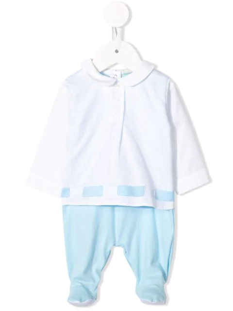 Fendi Babies' Ff Logo Ribbon Pyjamas White |