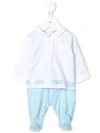 Fendi Babies' Ff Logo Ribbon Pyjamas In White
