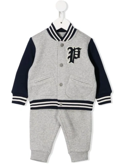 Ralph Lauren Babies' Two Piece Tracksuit In Grey