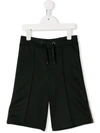 Fendi Teen Logo Trim Shorts In Nero