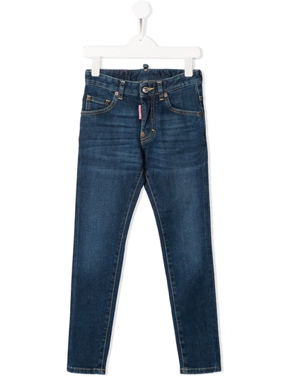 Dsquared2 Kids' Straight Leg Jeans In Blue