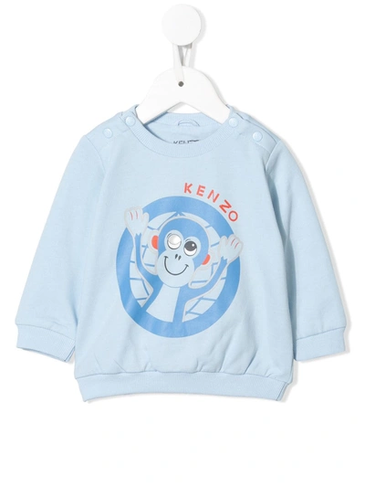 Kenzo Babies' Graphic Print Jumper In Blue