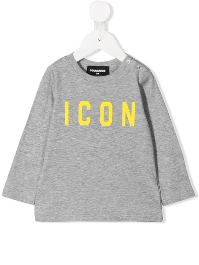 Dsquared2 Babies' Icon Printed T-shirt In Grey