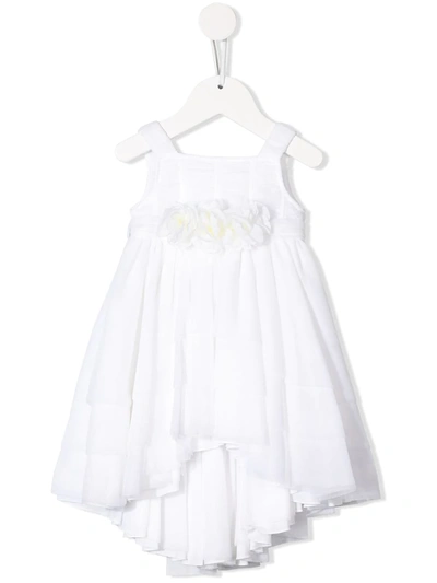Aletta Babies' Floral Embellished Asymmetric Dress In White