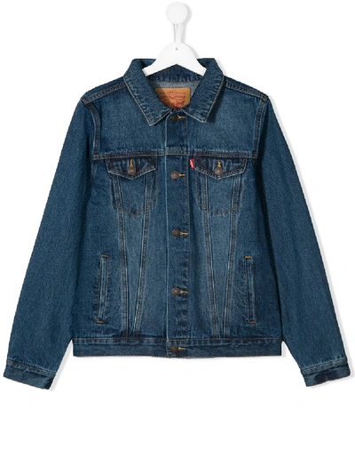 Levi's Teen Stonewashed Denim Jacket In Blue