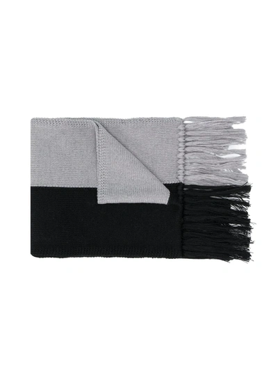 Moncler Kids' Two-tone Scarf In Black