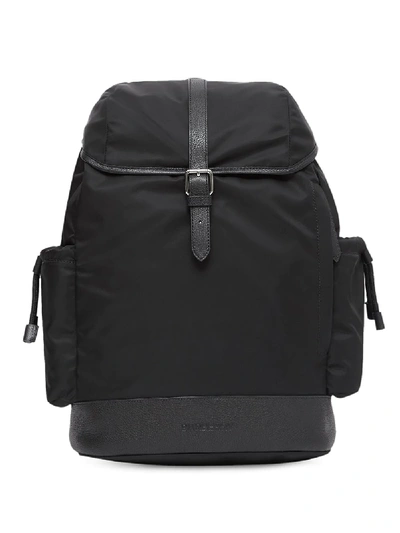 Burberry Leather-trim Baby Changing Backpack In Black