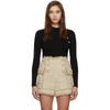 Balmain High-neck Embellished Bodysuit In Black