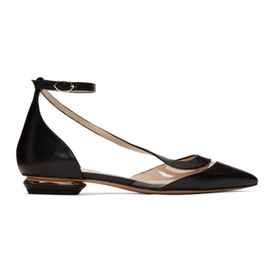 Nicholas Kirkwood S Illusion Leather Flats In Black