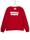 Levi's Teen Printed Logo Sweater In Red