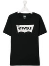 Levi's Teen Logo Print T-shirt In Black