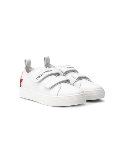 Dsquared2 Teen Touch Strap Trainers In White
